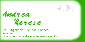 andrea mercse business card